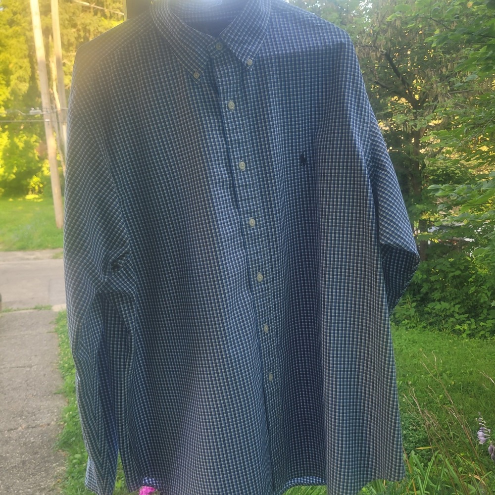 Men's Ralph Lauren Polo Button Down Dress Shirt Size XL